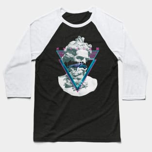 Vaporwave Poseiden Statue Bust Retro 80s King Of The Sea Art Baseball T-Shirt